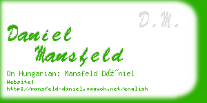 daniel mansfeld business card